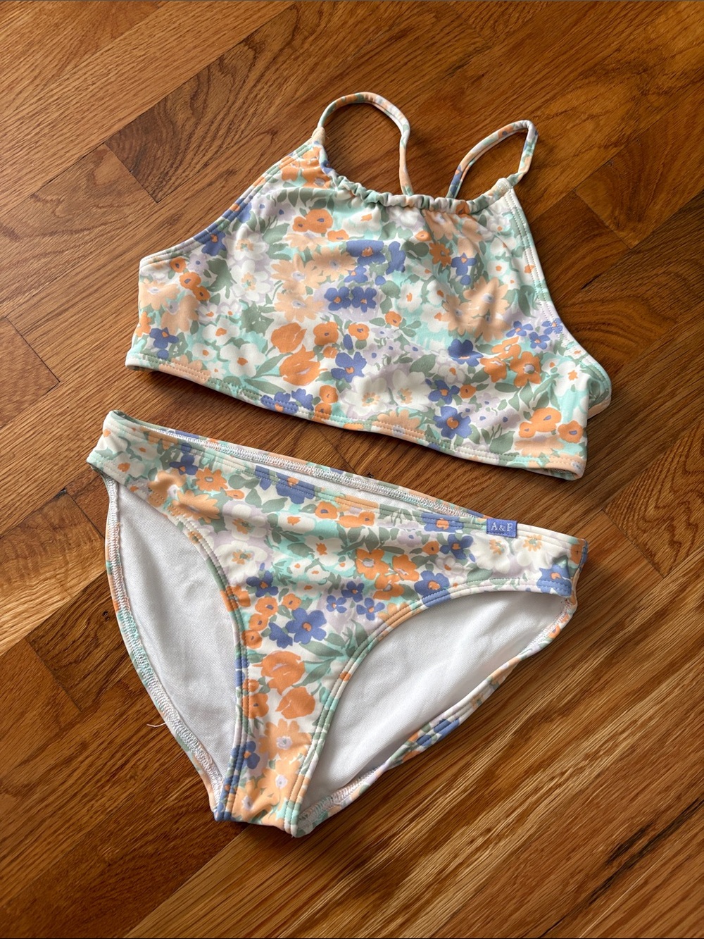 abercrombie kids floral, Peach, Lavender & Mint Floral Bikini Set